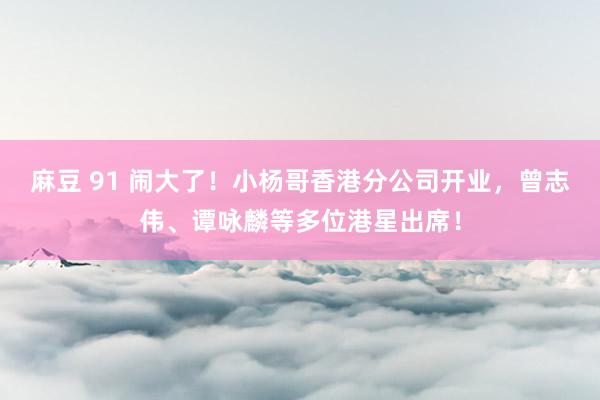 麻豆 91 闹大了！小杨哥香港分公司开业，曾志伟、谭咏麟等多位港星出席！