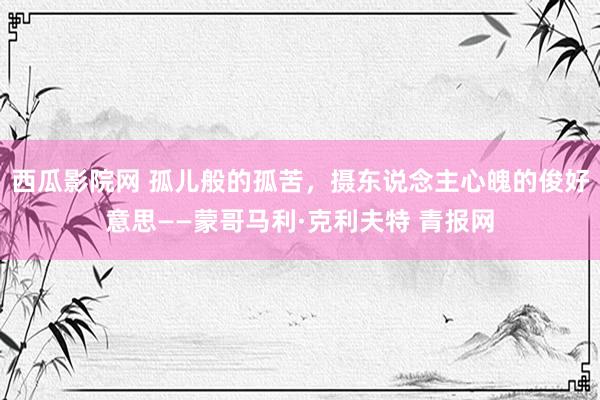 西瓜影院网 孤儿般的孤苦，摄东说念主心魄的俊好意思——蒙哥马利·克利夫特 青报网