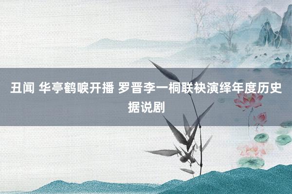 丑闻 华亭鹤唳开播 罗晋李一桐联袂演绎年度历史据说剧