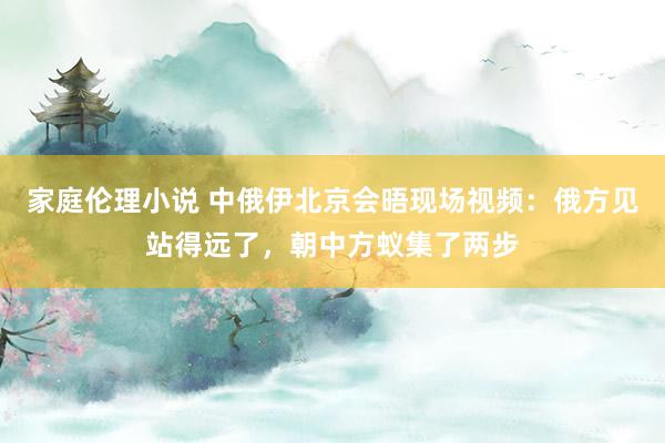 家庭伦理小说 中俄伊北京会晤现场视频：俄方见站得远了，朝中方蚁集了两步