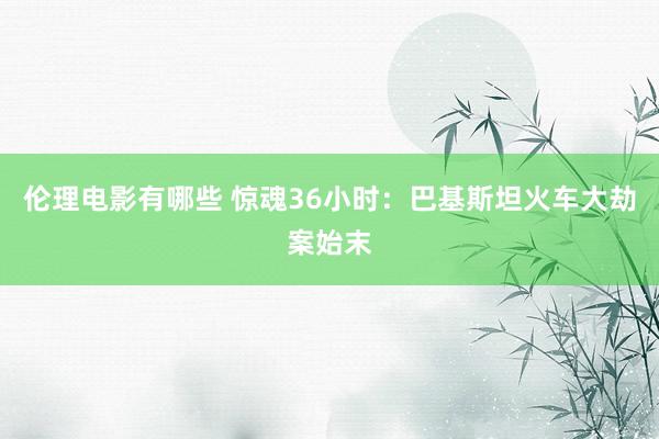伦理电影有哪些 惊魂36小时：巴基斯坦火车大劫案始末