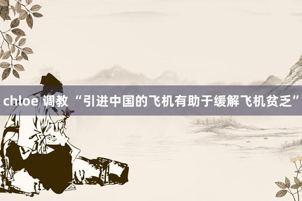 chloe 调教 “引进中国的飞机有助于缓解飞机贫乏”