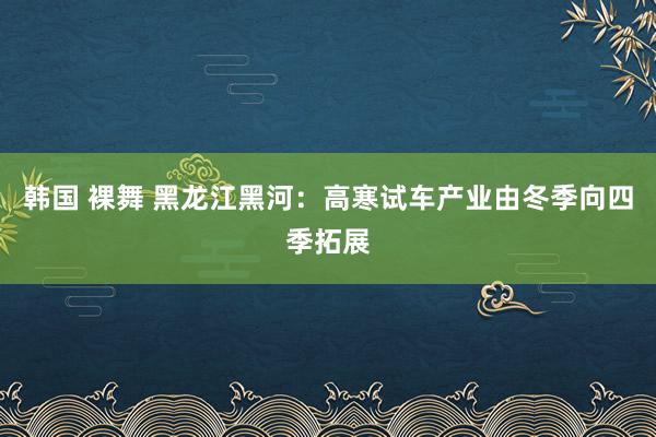韩国 裸舞 黑龙江黑河：高寒试车产业由冬季向四季拓展
