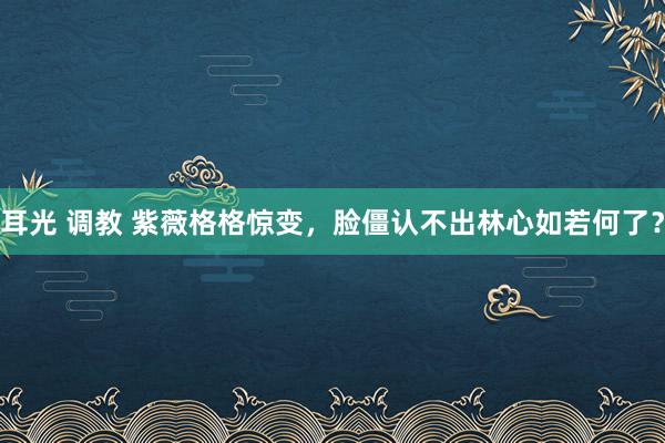 耳光 调教 紫薇格格惊变，脸僵认不出林心如若何了？