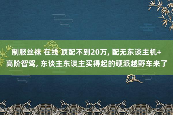 制服丝袜 在线 顶配不到20万, 配无东谈主机+高阶智驾, 东谈主东谈主买得起的