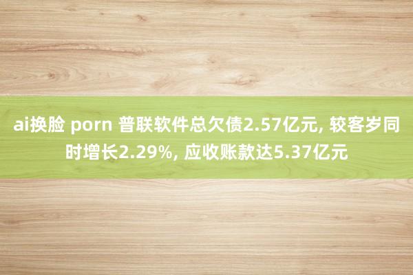 ai换脸 porn 普联软件总欠债2.57亿元, 较客岁同时增长2.29%, 应