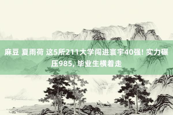 麻豆 夏雨荷 这5所211大学闯进寰宇40强! 实力碾压985, 毕业生横着走