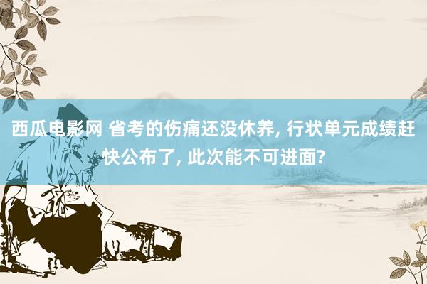 西瓜电影网 省考的伤痛还没休养, 行状单元成绩赶快公布了, 此次能不可进面?